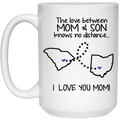 Ohio South Carolina The Love Between Mom And Son Mug - Mug Teezalo
