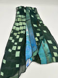 Olive & Green Silk Collage Scarf