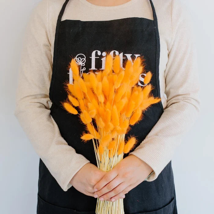Rustic Orange Dried Bunny Tails Apron - Image