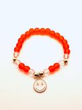 Orange Smiley Face Bracelet, Kids