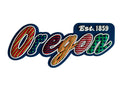 Oregon Festive Multicolor Letters Fridge Designer Magnet 3.25" x 1.25"