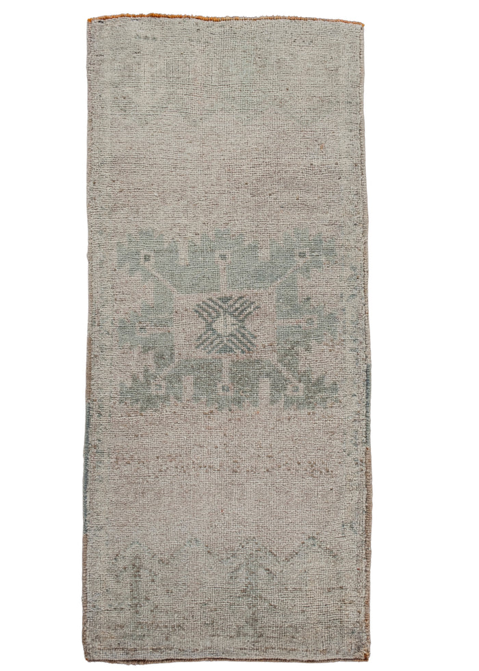 Oriental Hand Knotted Vintage Turkish Mini Rug 1'6" x 3'6" #10563