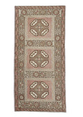 Oriental Hand Knotted Vintage Turkish Mini Rug 1'8" x 3'4" #10284