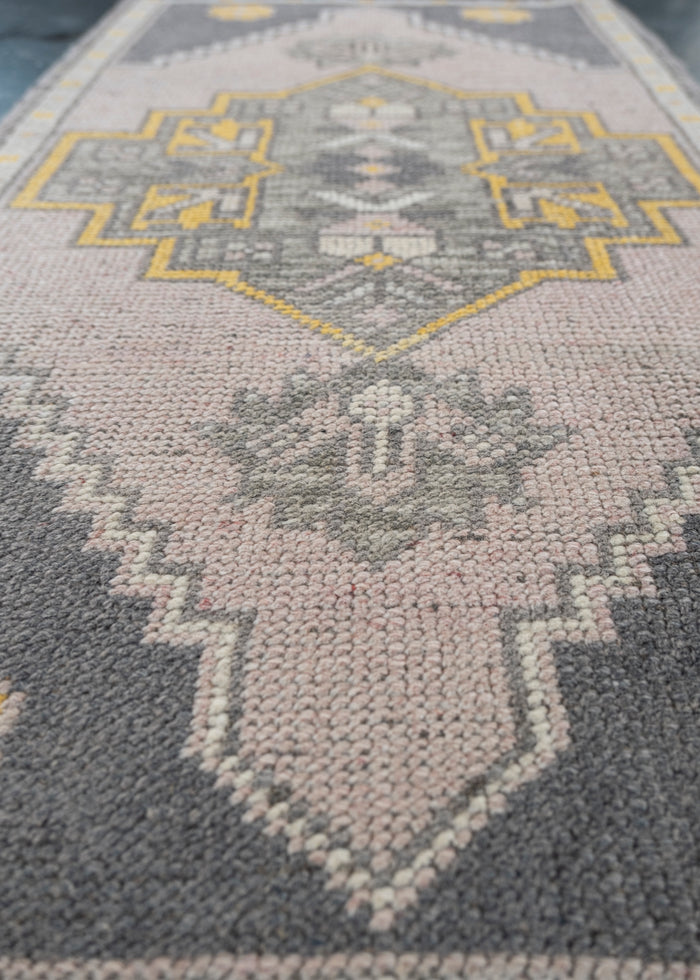 Oriental Hand Knotted Vintage Turkish Mini Rug 1'9" x 3'2" #10700
