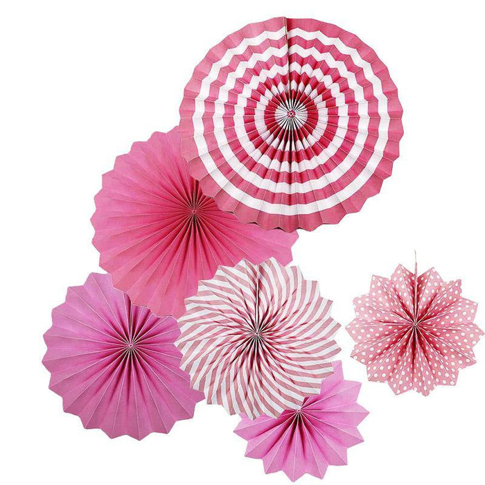 Paper Fan Flowers Party Decoration (6 Pcs)