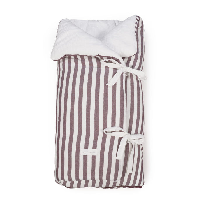 Pasito a Pasito - Baby Nest / Blanket - Cherry Stripes - Mabel & Fox