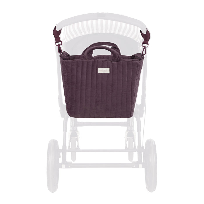 Pasito a Pasito - Changing Bag - Cherry Velvet - Mabel & Fox