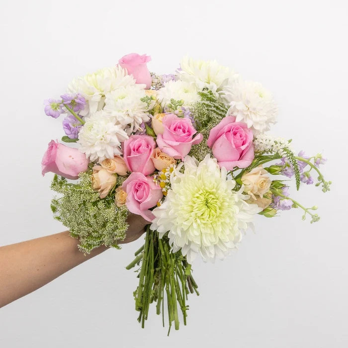 Pastel Gardens Flower Bouquet Hand - Image