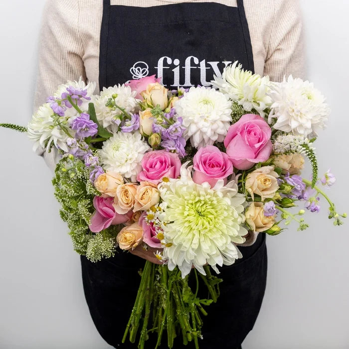 Pastel Gardens Flower Bouquet Apron - Image