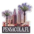 Pensacola Florida City Skyine Foil Magnet 3.0" x 3.0" x 0.125"