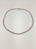 Pink Amethyst Hill Tribe and Sterling Silver Necklace