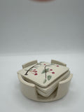 Porcelain Coaster with Holder