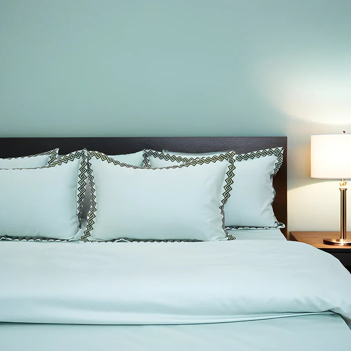 Pristine Weather Lime (300 TC) - 100% Cotton King-Size Bedsheet + 2 Pillow Covers