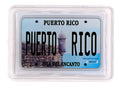 Puerto Rico License Plate Acrylic Small Fridge Collector's Souvenir Magnet 2.35" X 1.75"