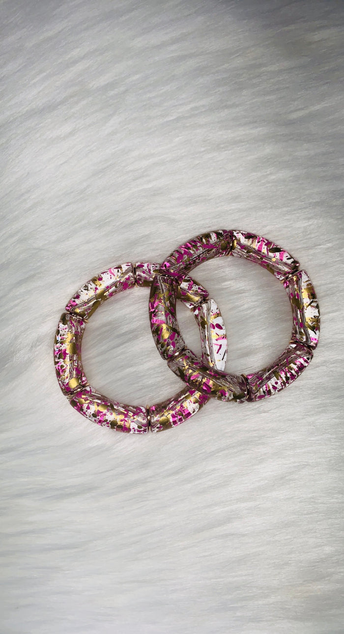 Purple and Gold Love Bracelet