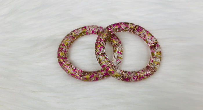 Purple and Gold Love Bracelet