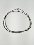 Pyrite Microfaceted Silver Necklace