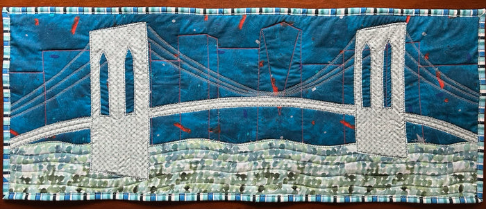 Quilted Table Runner - Brooklyn Bridge