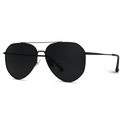 Ramsey Geometric Polarized Metal Frame Aviators Sunglasses