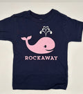 Rockaway Whale Kids Tee pink on navy size M