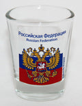 Russia Coat Of Arms and Flag Shot Glass