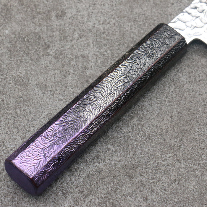 Sakai Takayuki Rinnou VG10 33 Layer Damascus Gyuto210mm Purple LacqueredHandle - Seisuke Knife