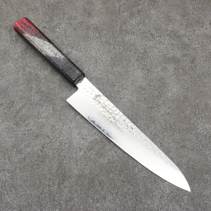 Sakai Takayuki Rinnou VG10 33 Layer Damascus Gyuto210mm Red Lacquered Handle - Seisuke Knife