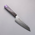 Sakai Takayuki Rinnou VG10 33 Layer Damascus Kengata Santoku160mm Purple LacqueredHandle - Seisuke Knife