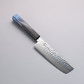 Sakai Takayuki Rinnou VG10 33 Layer Damascus Nakiri160mm Blue Lacquered Handle - Seisuke Knife