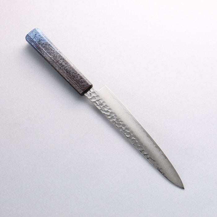 Sakai Takayuki Rinnou VG10 33 Layer Damascus Petty-Utility 180mm Blue Lacquered Handle - Seisuke Knife