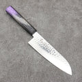 Sakai Takayuki Rinnou VG10 33 Layer Damascus Santoku170mm Purple LacqueredHandle - Seisuke Knife