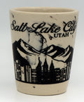 Salt Lake City Utah Marble Line Ceramic Shot Glass
