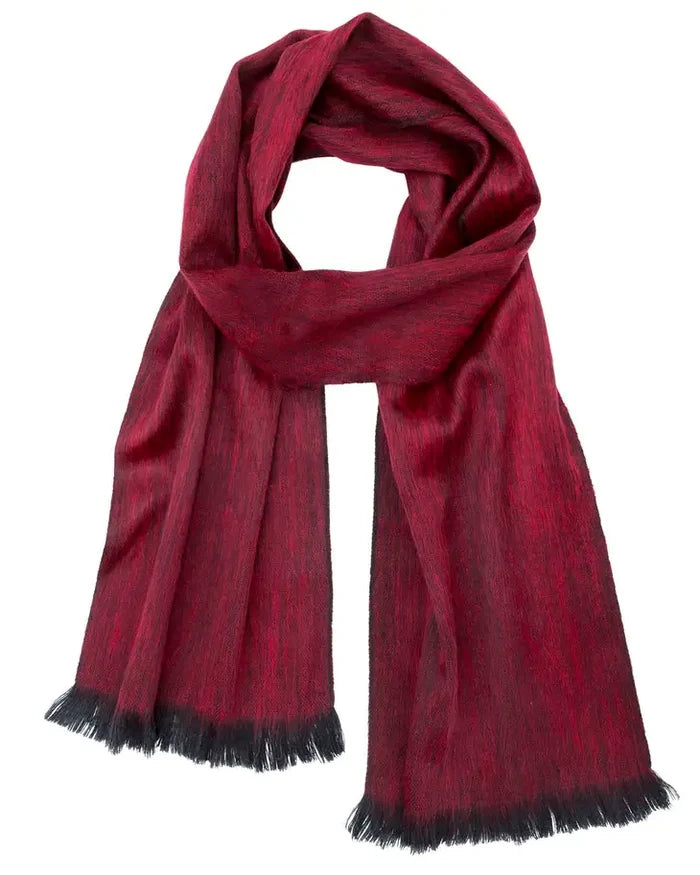 Sapphire Red Alpaca Scarf