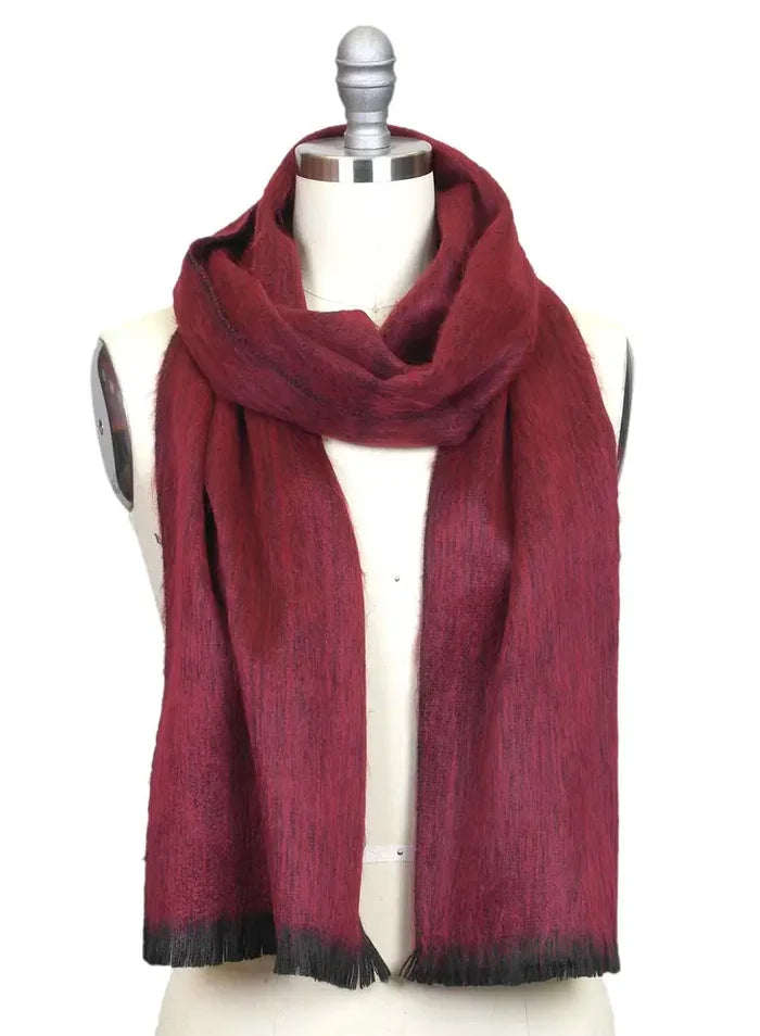 Sapphire Red Alpaca Scarf