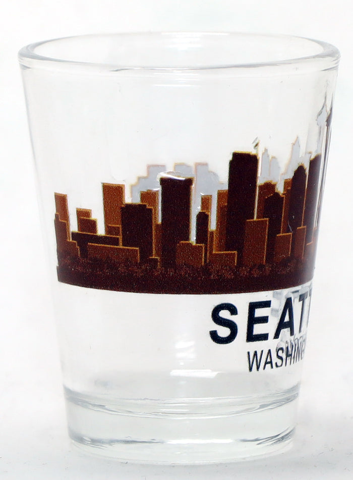 Seattle Washington Sunset Skyline Shot Glass