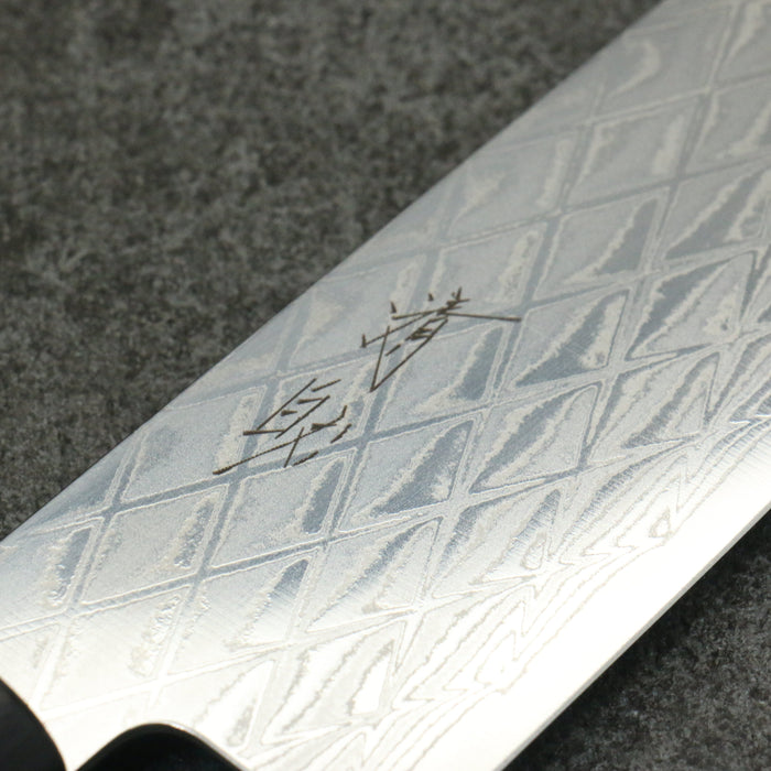 Seisuke AUS10 Mirror Crossed Kiritsuke Gyuto  210mm Black Pakka wood Handle - Seisuke Knife