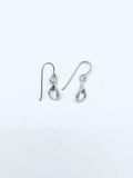Single Small Lily Sterling  Silver Earrings