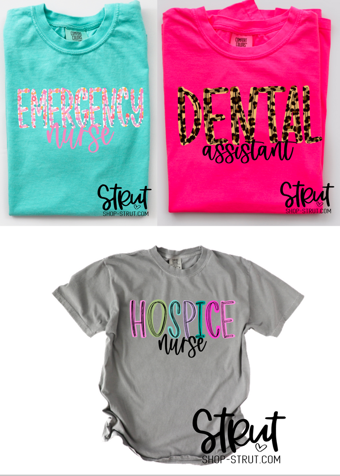 Sketch Colored Custom Name Tees + Leopard Option