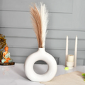 Sleek Ceramic Donut Glaze Vase - 8 Inch (MVS)