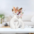 Sleek Ceramic Half Oval Vase - (MVS)