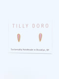 Small Diamonds with Pink Stones Earrings