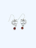 Small Mosaic Hessonite Sterling Earrings