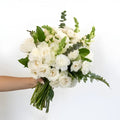 Snow White Flower Bouquet Close Up - Image