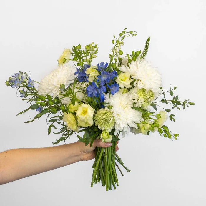 Something Blue Flower Bouquet Hand - Image