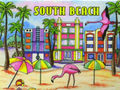 South Beach Florida Fridge Collector's Souvenir Magnet 2.5" X 3.5"