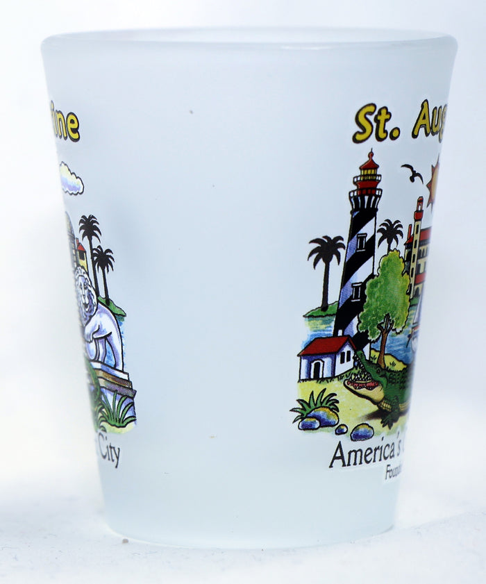 St. Augustine Florida Scene Frosted Design Shot Glass