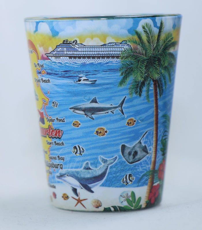 St. Martin Scene In and Out Shot Glass