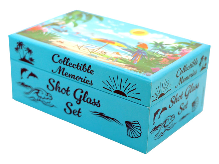 St. Vincent & The Grenadines Caribbean Boxed Shot Glass Set (Set of 2)