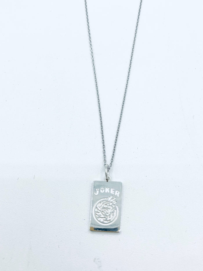Sterling Silver Joker Necklace