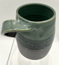 Stoneware Mug in Green and Grey Glaze